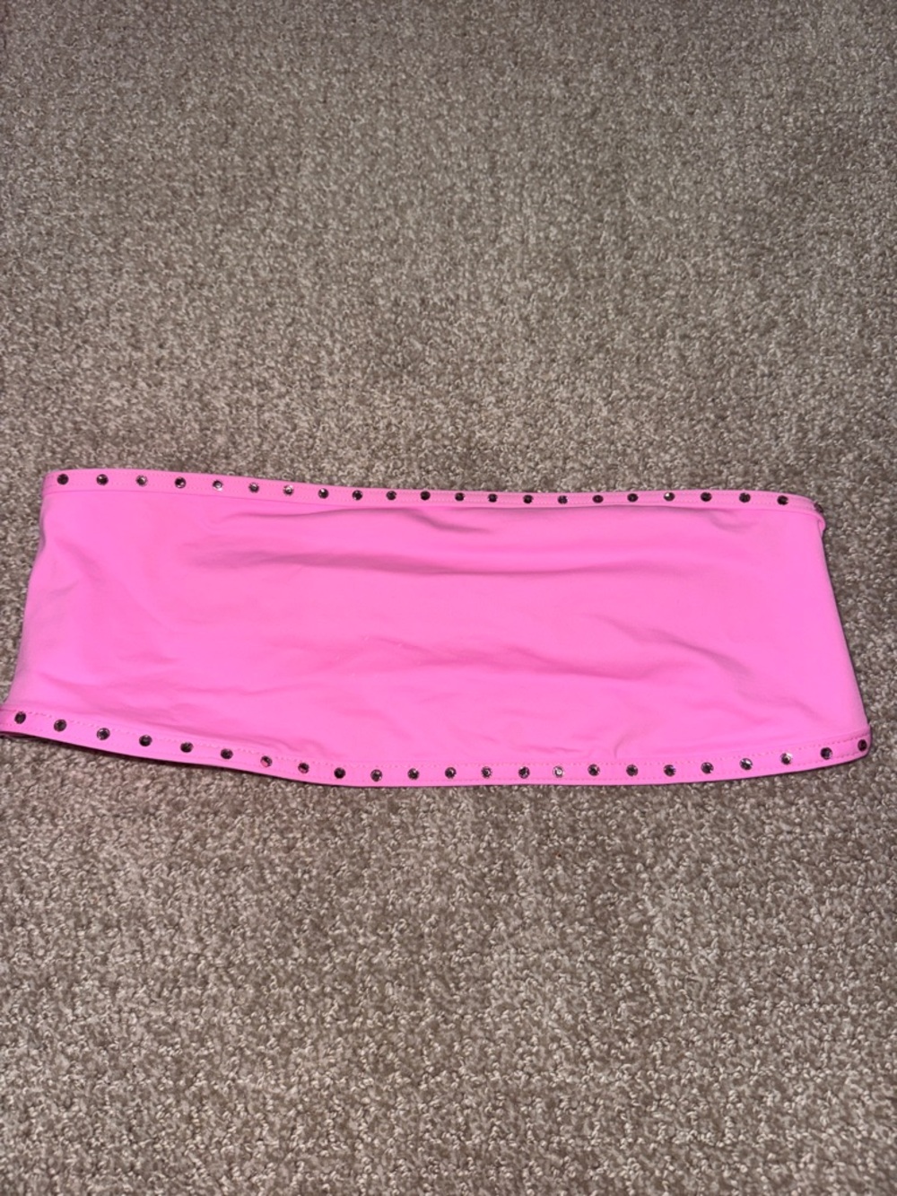 SKIMS Pink Studded Strapless Bikini Top NWOT